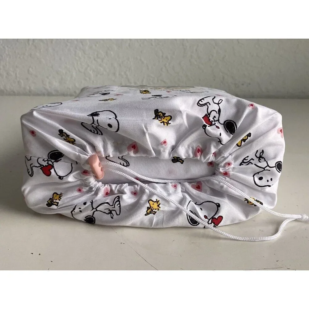 Peanuts Snoopy Woodstock Hearts Valentines Day QUEEN Size Sheet Set‎ Soft NEW